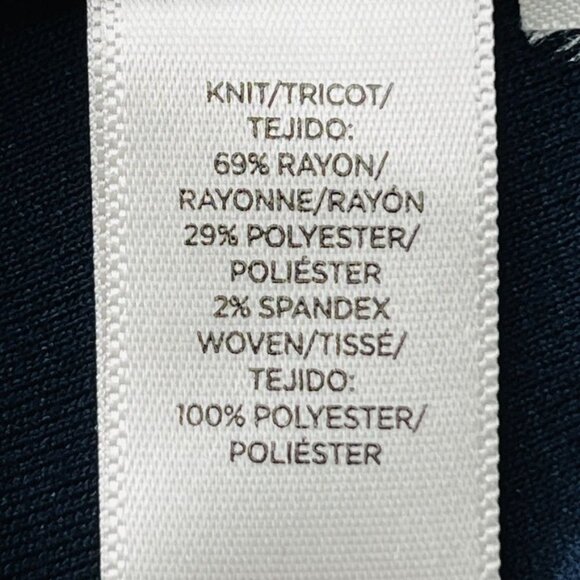 Loft Tunic Dress Size S Swiss Dot Short Sleeve Blue - Picture 10 of 11